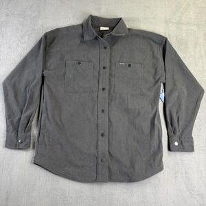 NWT Columbia Blue Point Creek Jacket Womens Small Gray Corduroy Shacket Lined